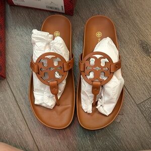 Tory Burch Miller Cloud Calf Leather (Aged Camello)